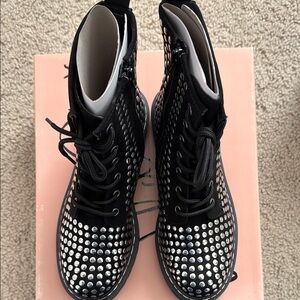 Studded Black Combat Boots